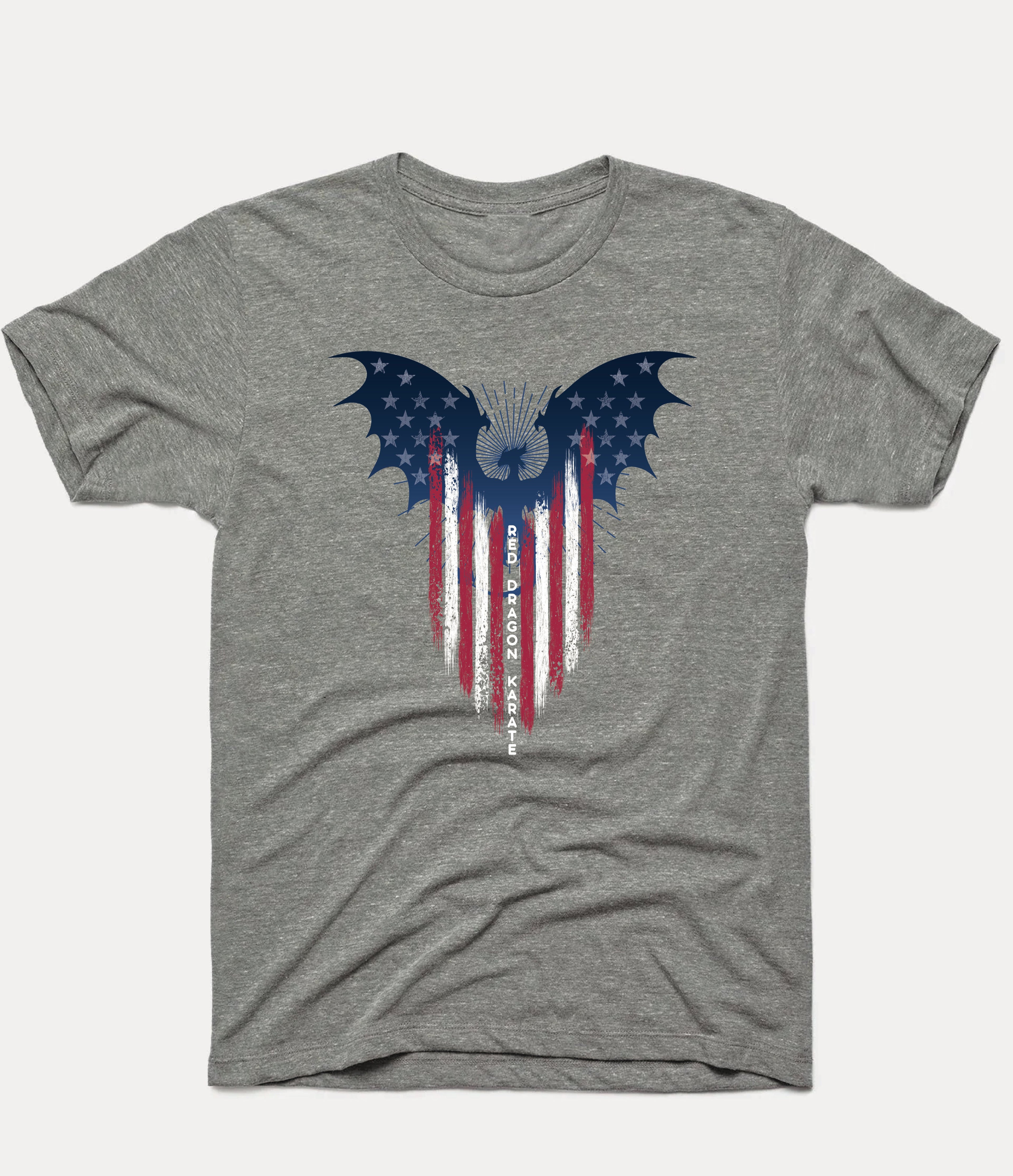 2025 Holiday Clothing- Grey Patriotic RWB Dragon